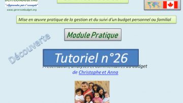 Présentation et analyse du budget d’une famille (scénario n°5)