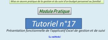 Présentation fonctionnelle de l’applicatif Excel de gestion et de suivi d’un budget personnel