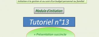 Présentation succincte d’un budget